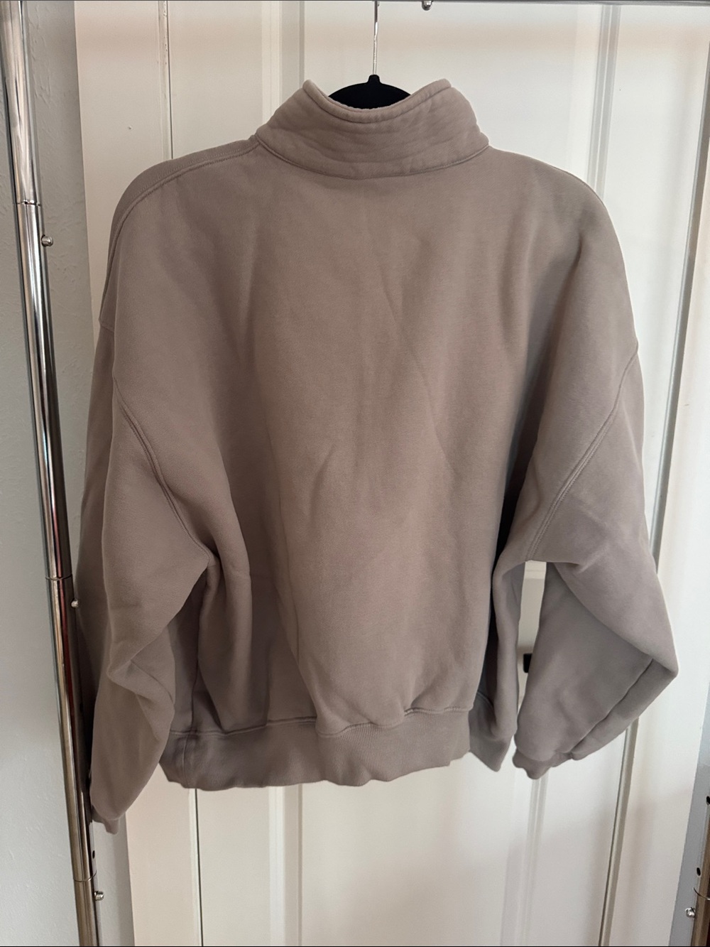 Aritzia Women's Half-Zip Sweatshirt — Taupe - Picture 5 of 5